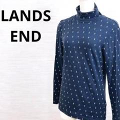 LANDS'END ランズエンド vintage ビンテージハイネックペイズリー 古着 90年代 USA製 ランズエンド LANDS'END コットンニット