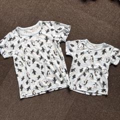 ペンギン柄 Tシャツ セット 140cm&90cm リンクコーデ