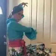 ★ りんちゃん　ファルダ　ブラック　ハイウエスト　フラメンコ　レッスン着 ☆ りんちゃん様専用 ファルダ ブラック ハイウエスト