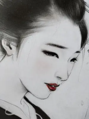 【色鉛筆画】花魁絵 色鉛筆画】花魁絵