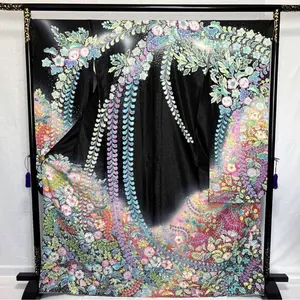 D275 夏着物　訪問着　桔梗　絽　正絹　極美品 D275 夏着物 訪問着 桔梗 絽 正絹 極美品 - メルカリ