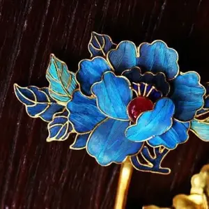 点翠　伝統工芸　かんざし　チョウ　孔雀羽毛　ハンドメイド　高級感 点翠 伝統工芸 かんざし チョウ 孔雀羽毛 ハンドメイド 高級感
