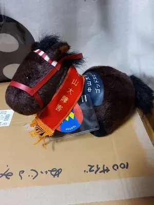 競馬ぬいぐるみ【サトノクラウン号京都記念バージョンSサイズ】 競馬ぬいぐるみ【サトノクラウン号京都記念バージョンSサイズ