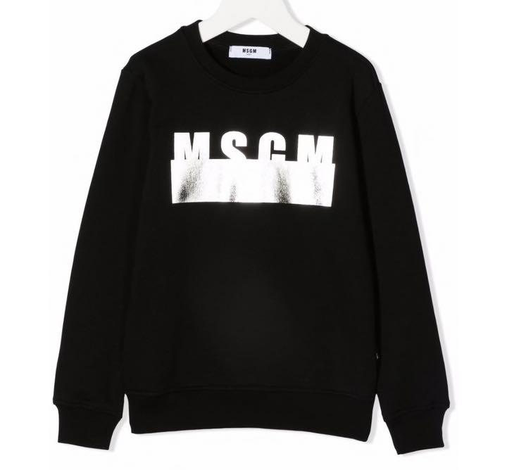 信頼への信頼 シルバーロゴ MSGM トレーナー レディース 12 ブラック トレーナー+スウェット