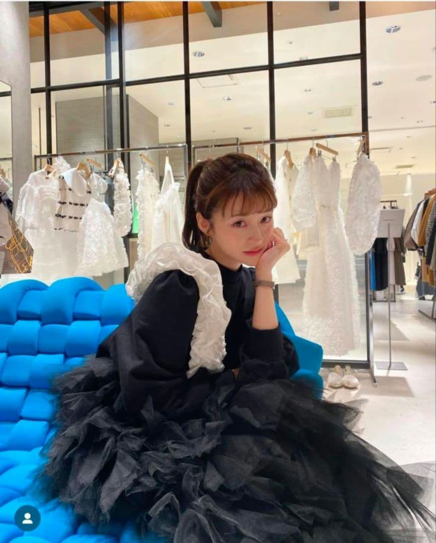 bibiy MARCELLINE OP チュールワンピーススウェットワンピース