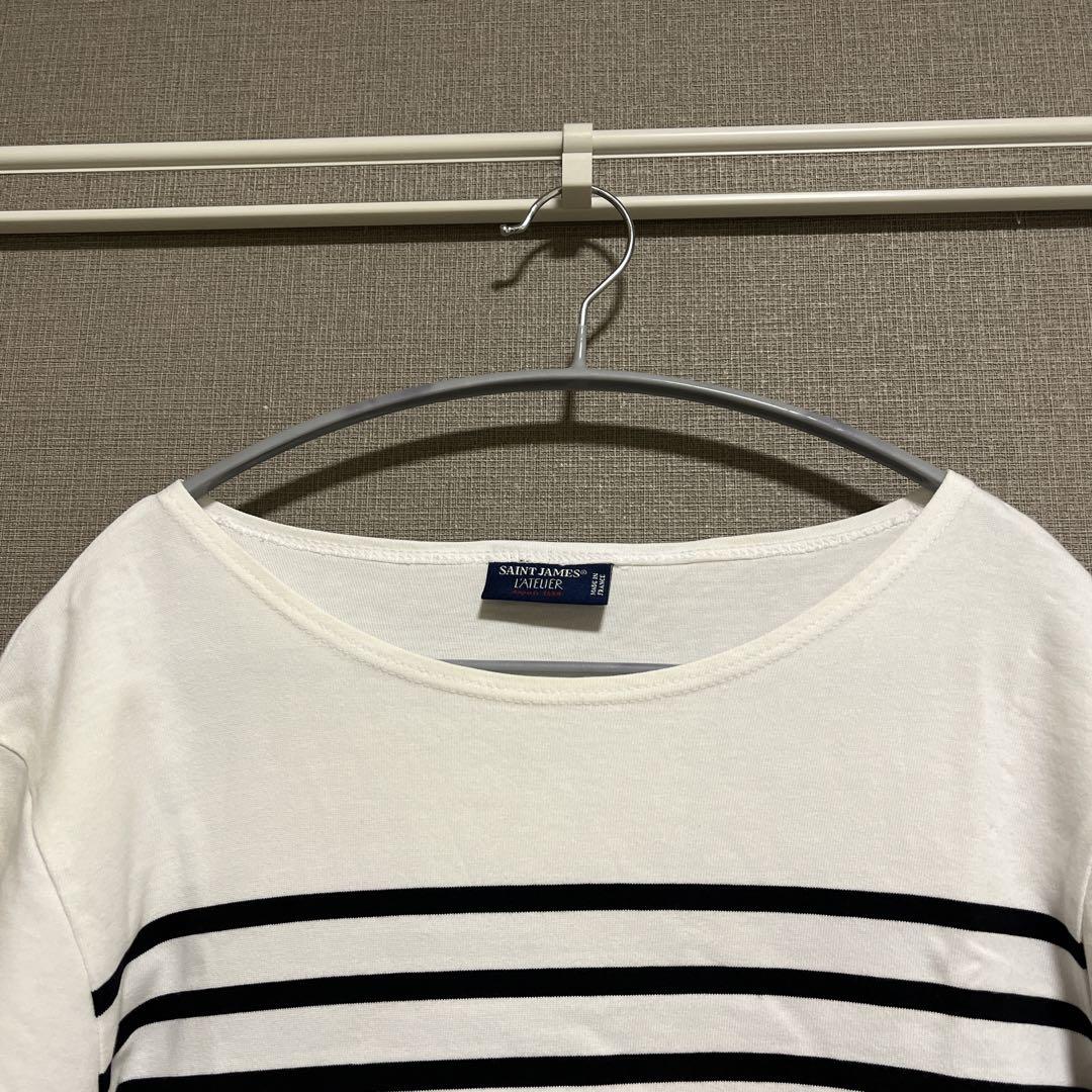 SAINT JAMES ストライプ 黒　長袖カットソー
