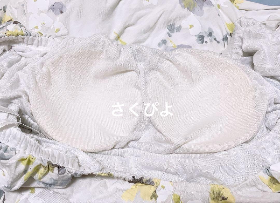新品未使用　ジェラートピケ♡フラワー柄マキシワンピース　ルームウェア