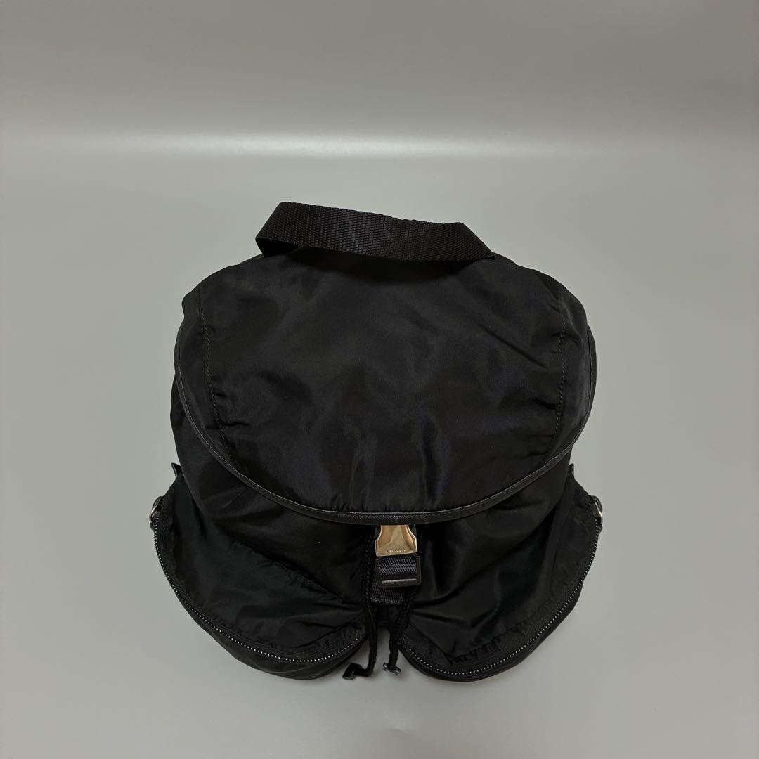 超美品PRADAプラダ リュック バックパック 三角プレート ギャラ
