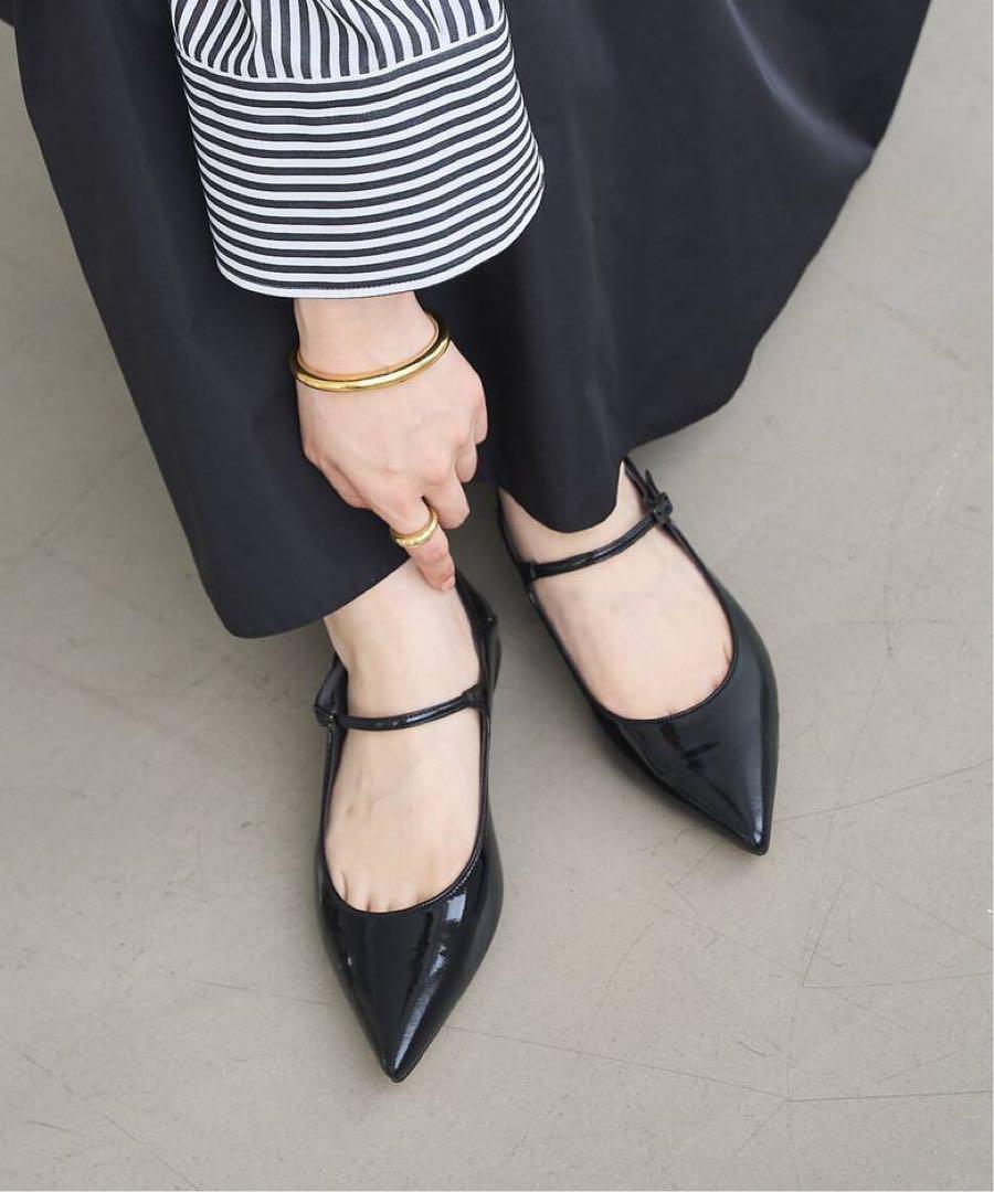 【新品未使用】LE TALON ポインテッドワンストラップフラット