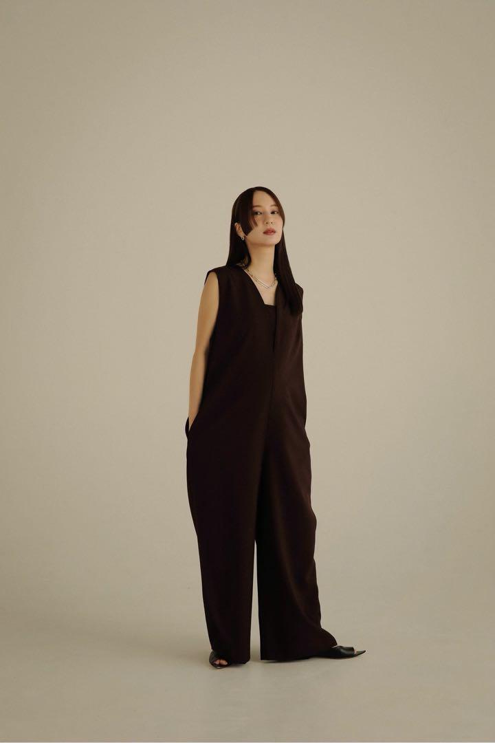 louren　美品　コクーンシルエットVネックワイドコンビネゾン　完売カラー