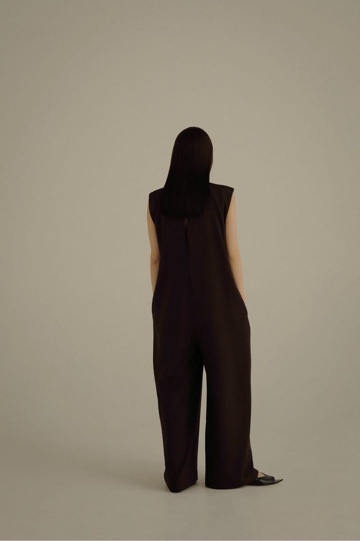 louren　美品　コクーンシルエットVネックワイドコンビネゾン　完売カラー