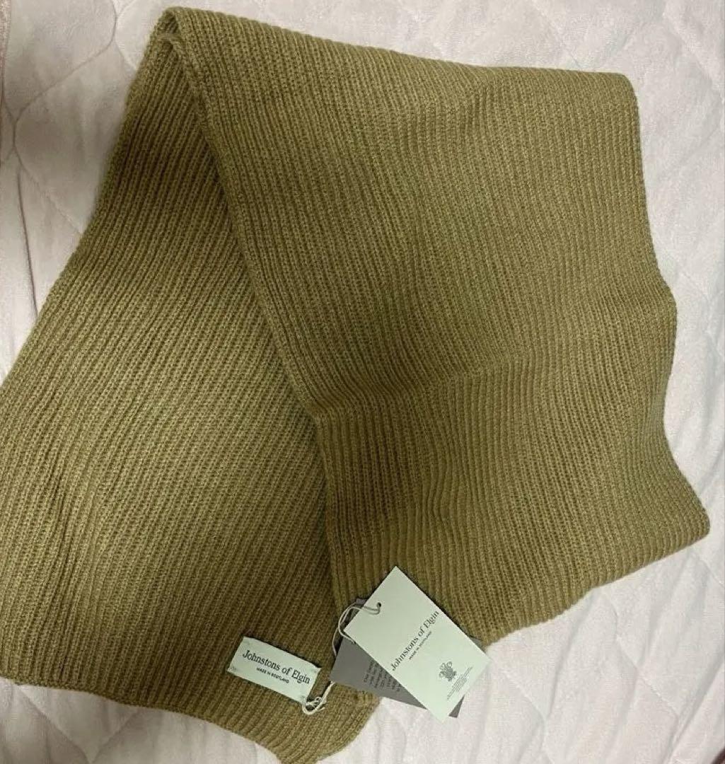 【未使用】Johnstons of Elgin カシミヤ マフラー キャメル アウトレット セール 通販ファッション - レア‼︎Johnstons of