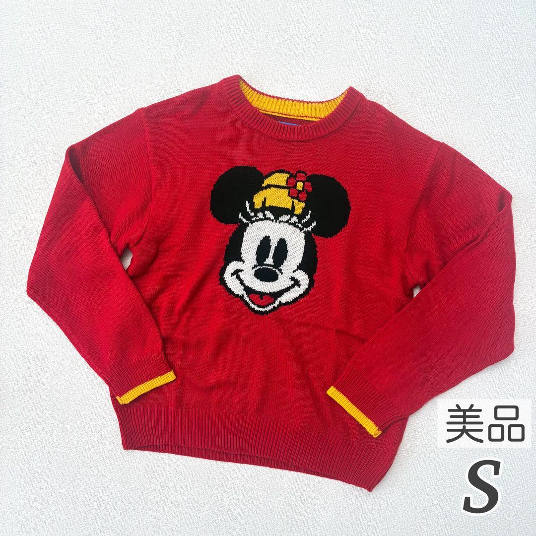 公式 ユニセックスSサイズ ミニーマウス 赤 長袖セーターS Disney