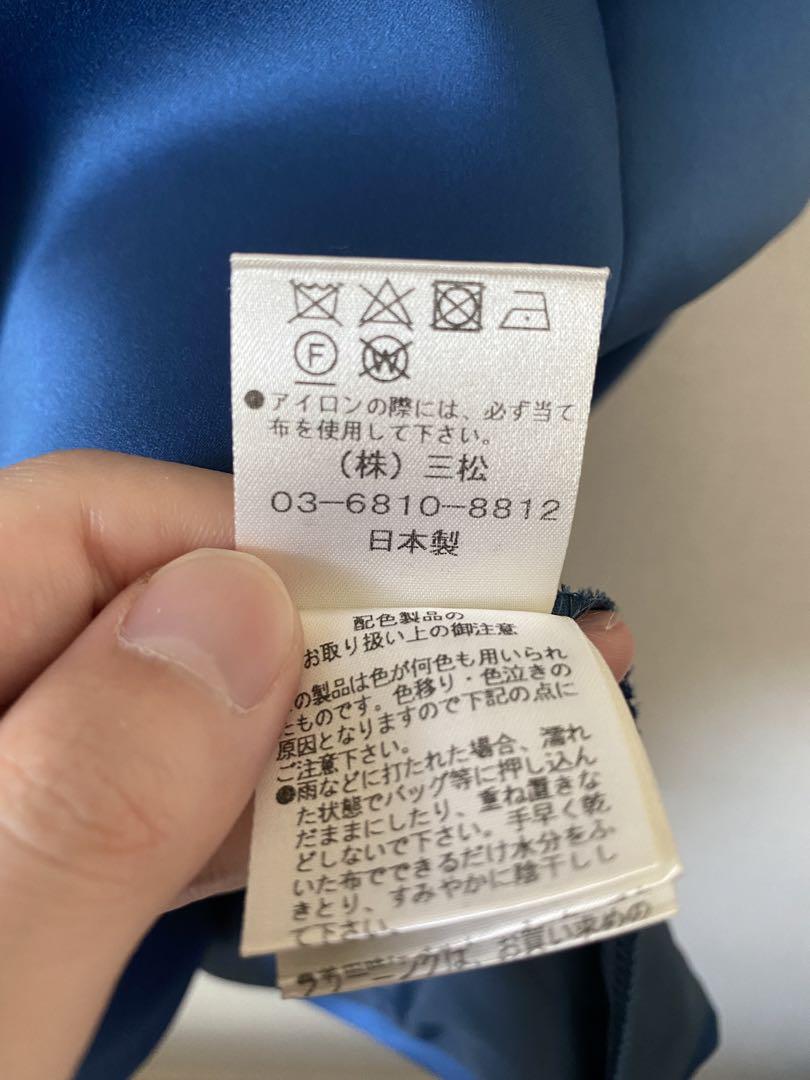 結婚式 カラードレス ドレス ブルー コードレース×サテンテールカットワンピース