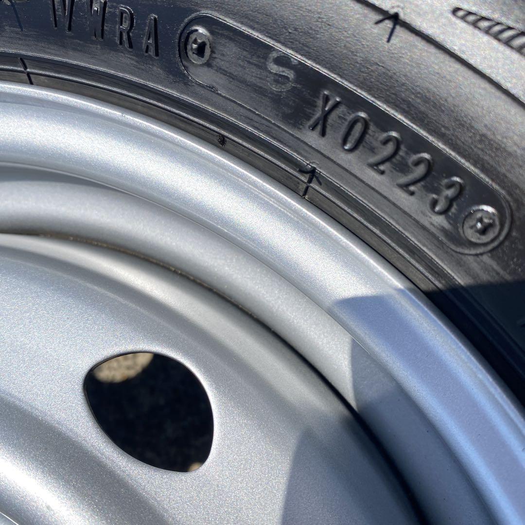 ◇中古溝有りダンロップ145/80R12LTスタッドレスセット軽トラ　ホンダ専用