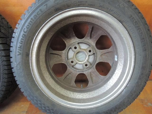 T597 155/65R14 コンチネンタル スタッドレス4本 ET50 腐食有 T597 155/65R14 コンチネンタル スタッドレス4本 ET50 腐食有