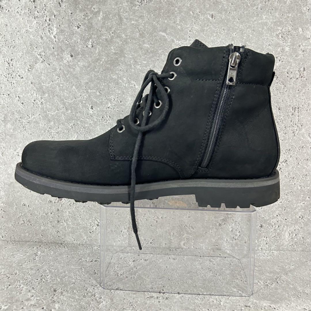 【美品】Timberland 防水 サイドジップ ブーツ 黒 25.5
