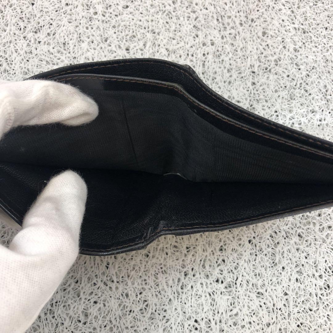 GUCCI グッチ 二つ折り財布 ブラック レザー