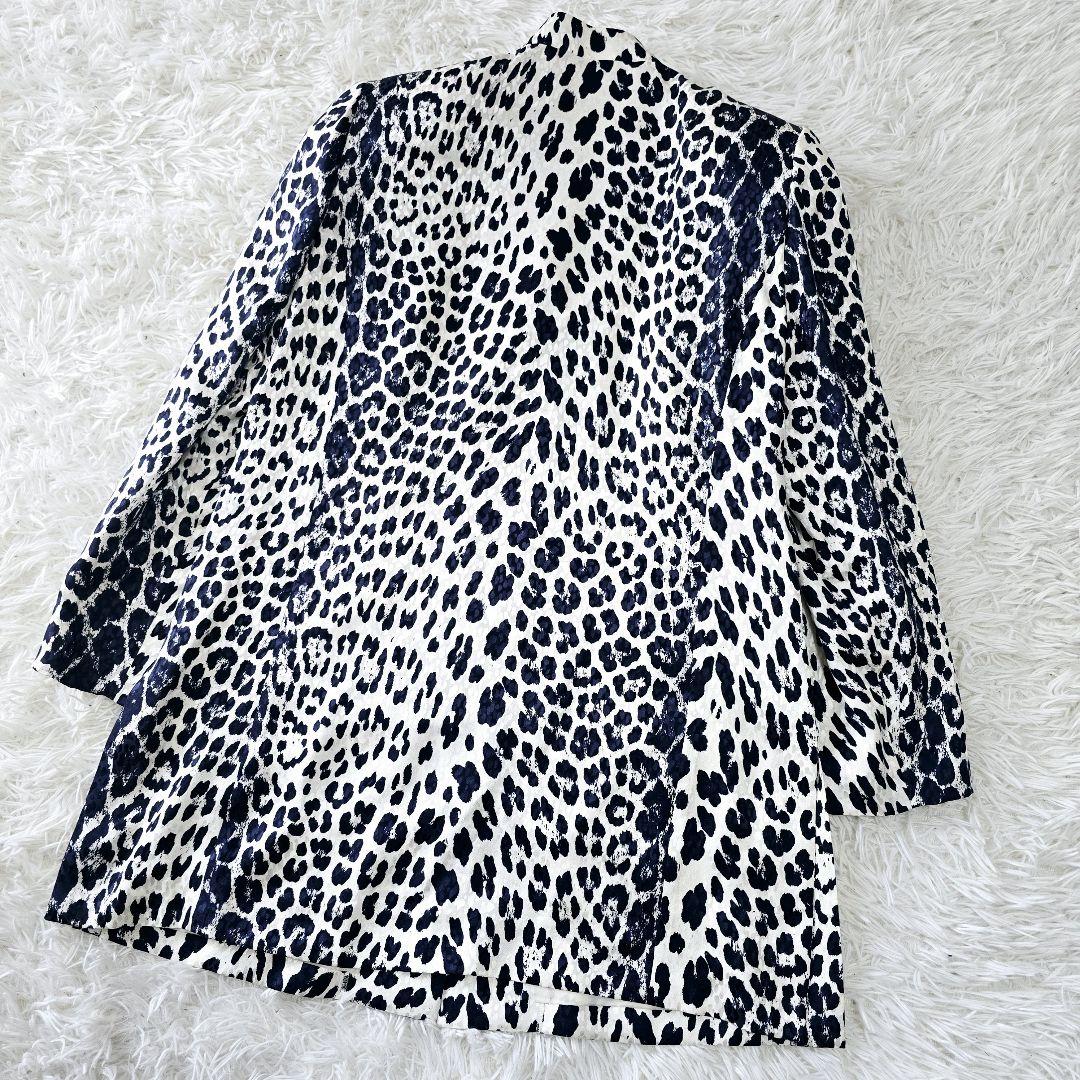 BBX様✨ジバンシー シルク100％ レオパード 総柄 コート ノーカラー