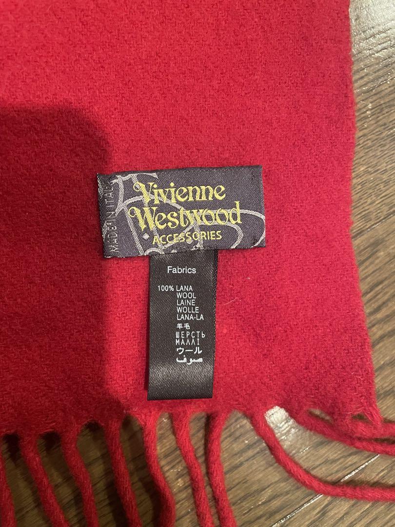 Vivienne Westwood 赤 フリンジ マフラー