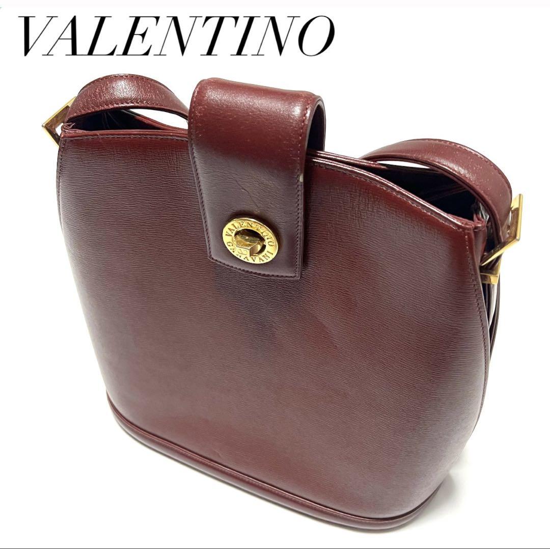 VALENTINO バーガンディ ハンドバッグ
