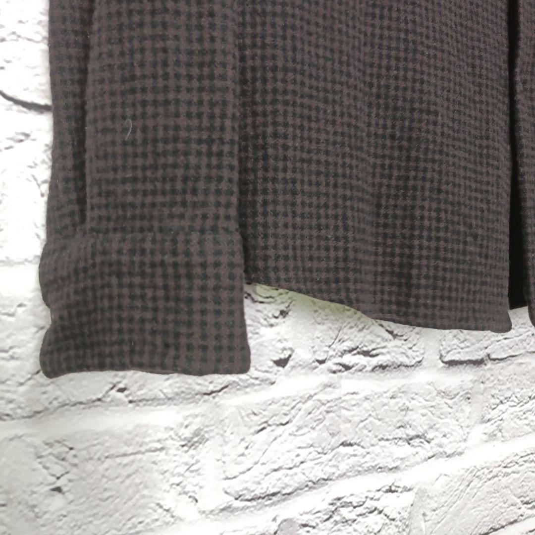 美品■LAD MUSICAN ネルシャツ　ブラウン　ギンガムチェック