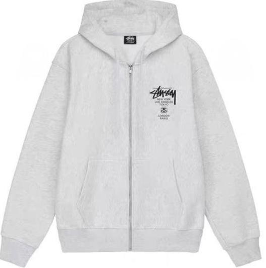 ステューシー sttusy WORLD TOUR ZIP HOODIE Ｌ