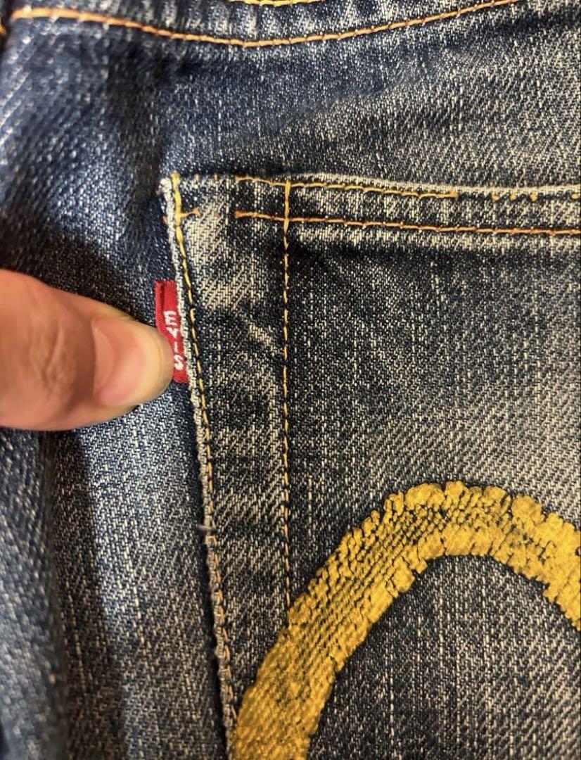 希少✨EVISU デニム カモメ No.2 色違い W33 ボタンフライ 虎耳
