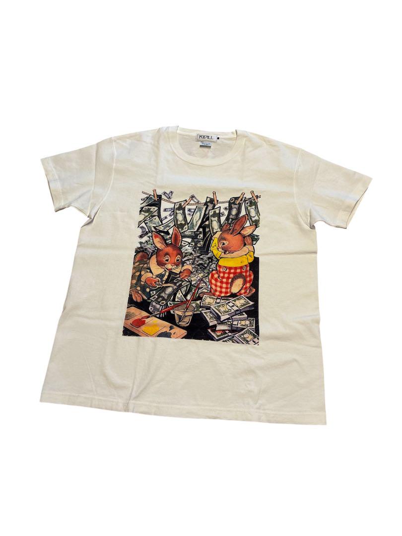 美品　KIDILL crazy rabbit Tシャツ フリーサイズ 白　レア