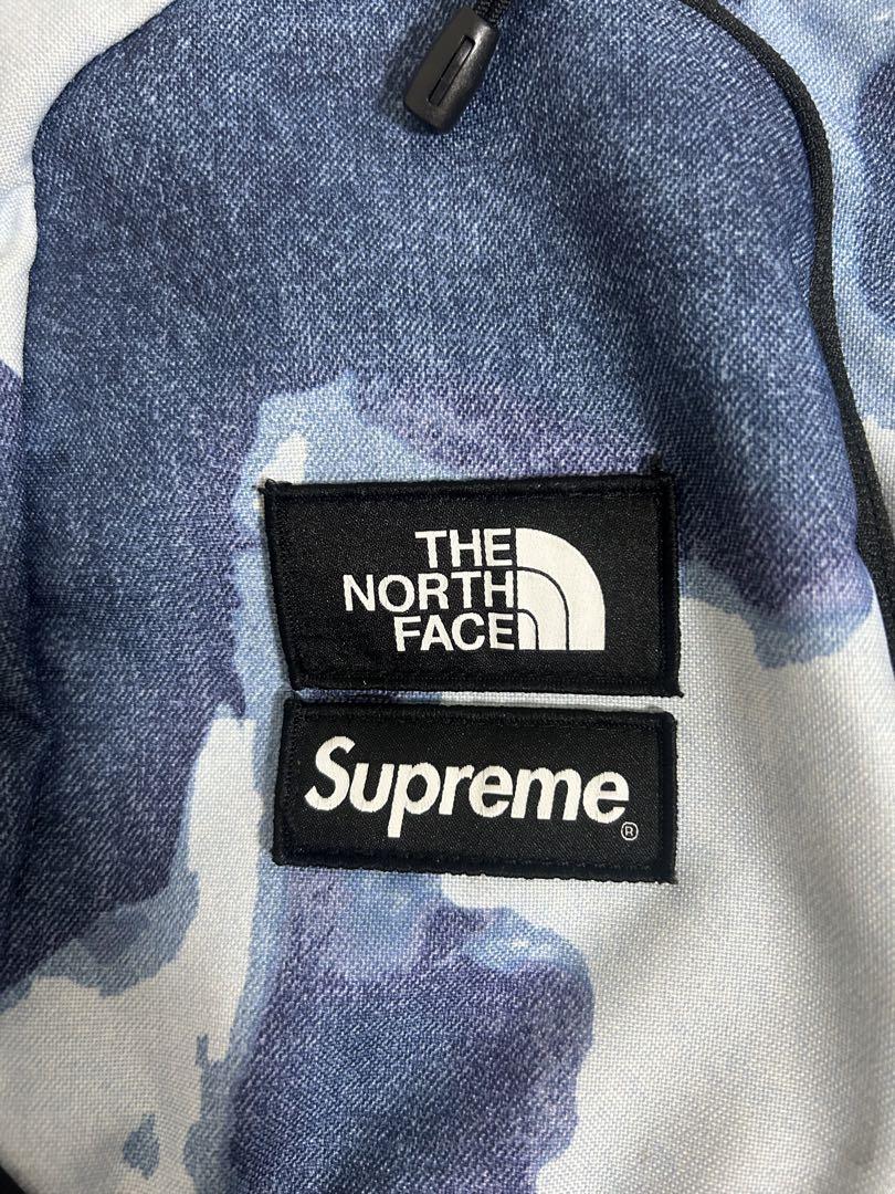 最新人気 SUPREME ノースフェイス ブリーチ デニム プリント バックパック バッグ