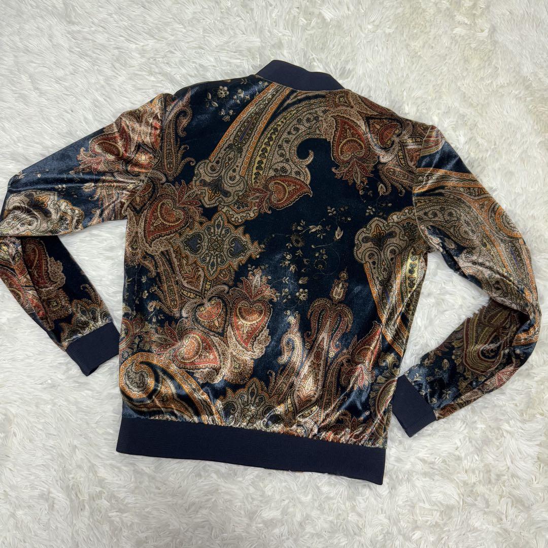 ☆【極美品】ZARA ザラ ペイズリー柄 ベロア ブルゾンLサイズ☆