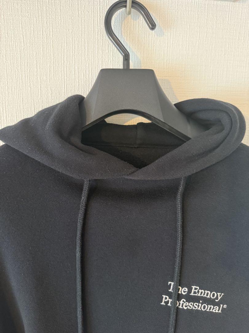 ENNOY スタイリスト私物 SWEAT HOODIE ブラック 白刺繍 L