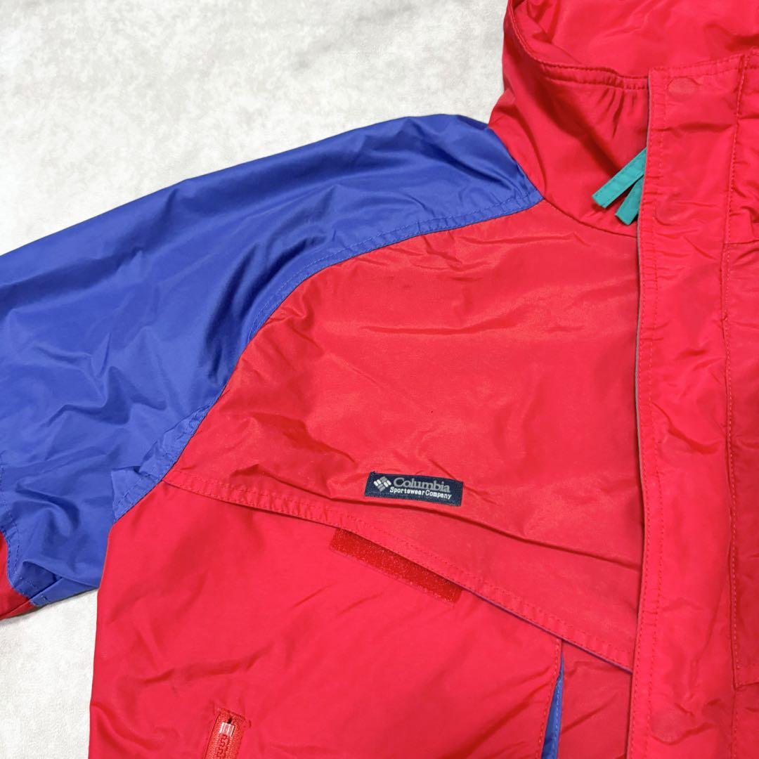 コロンビア 90s マウンテンパーカー 台湾製 レッド M 美品