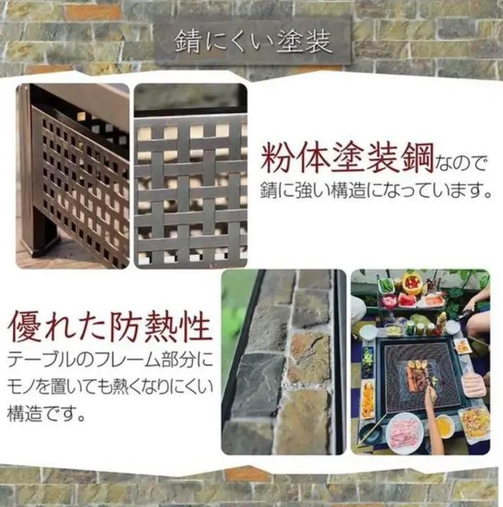 バーベキューコンロ 焚き火台 家族用 大型 キャンプ 焚火台 黒の板r977