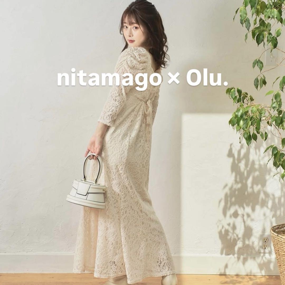 6【美品】nitamago × Olu. レースクラシカルドレスワンピース