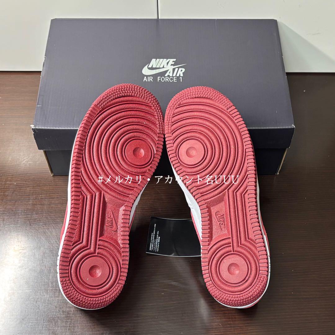 【新品24.5cm】NIKE エアフォース１’07 ホワイト/レッドスウェード