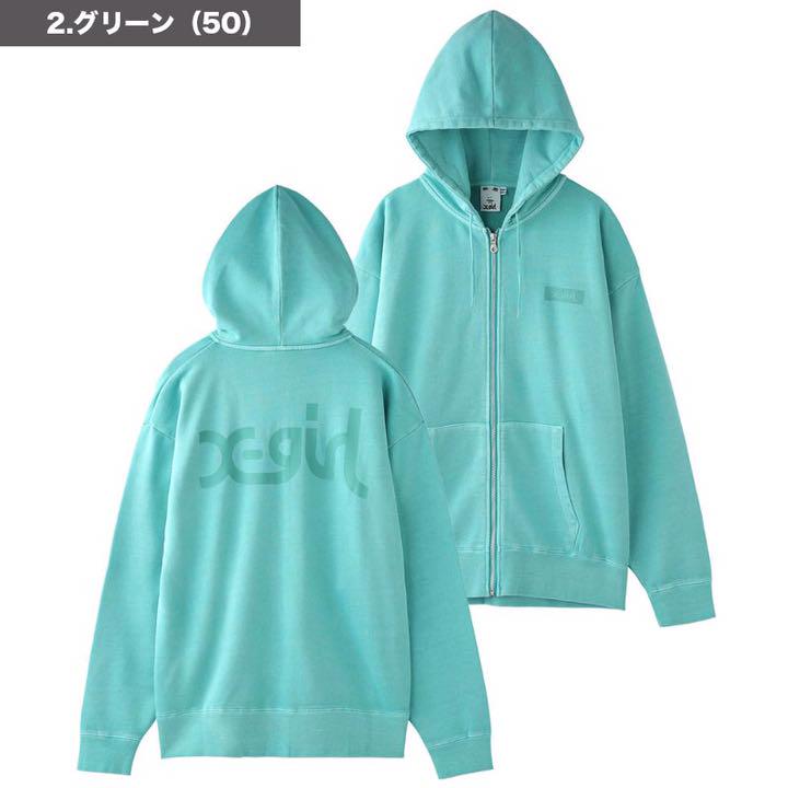 人気定番新作 新品未使用 X-girl PIGMENT DYED ZIP UP Mサイズ 1ZjJO-m10045664837 格安正規品