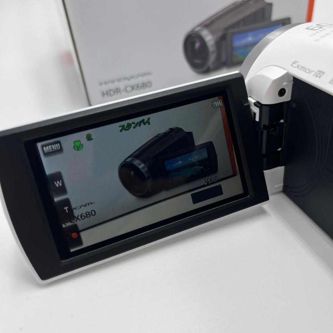 【超美品】SONY HDR-CX680 ビデオカメラ ホワイト