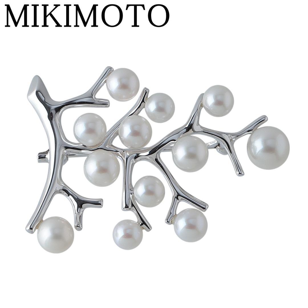 極美品】 ミキモト 幸福の木 シルバー ブローチ 巾着 箱付き