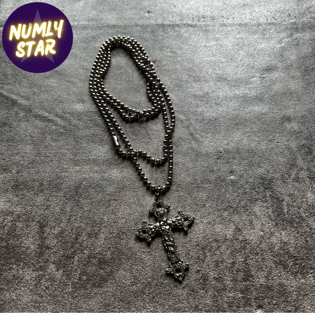 archive grunge cross necklace y2k