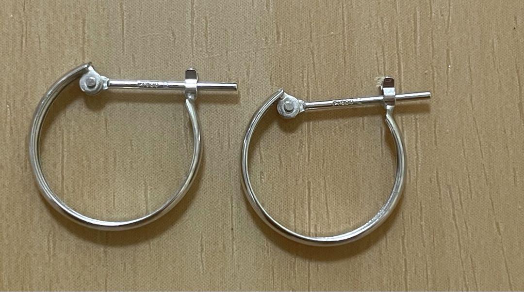 プラチナ900 フープピアス 男女兼用 匿名発送