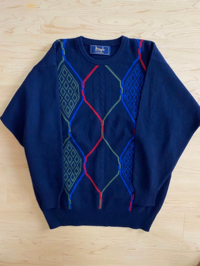 Pringle カシミヤ クルーネックセーター 英国製M Pringle