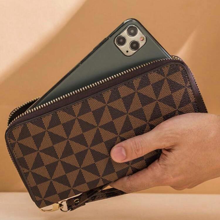 リストレットパターン ロングウォレット 　ブラウン