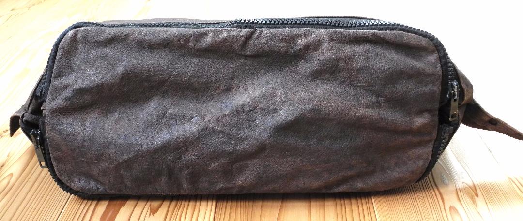 モンゴルレーザー　豚?レーザー鞄【モンゴル土産-未使用品】
