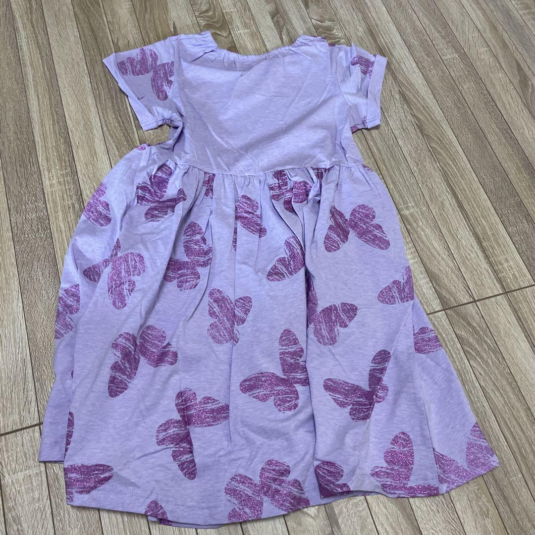 ANNA SUI MINI 蝶柄 半袖ワンピース 140cm
