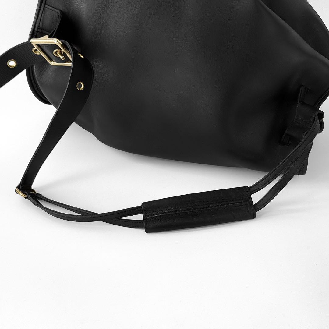 Z007【美品】Vintage Coach／オールドコーチ スリングバッグ 黒