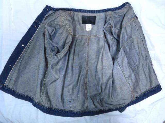XL ★ CALEE 1st type ノーカラー デニム ジャケット
