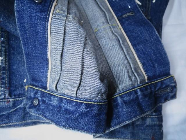 XL ★ CALEE 1st type ノーカラー デニム ジャケット