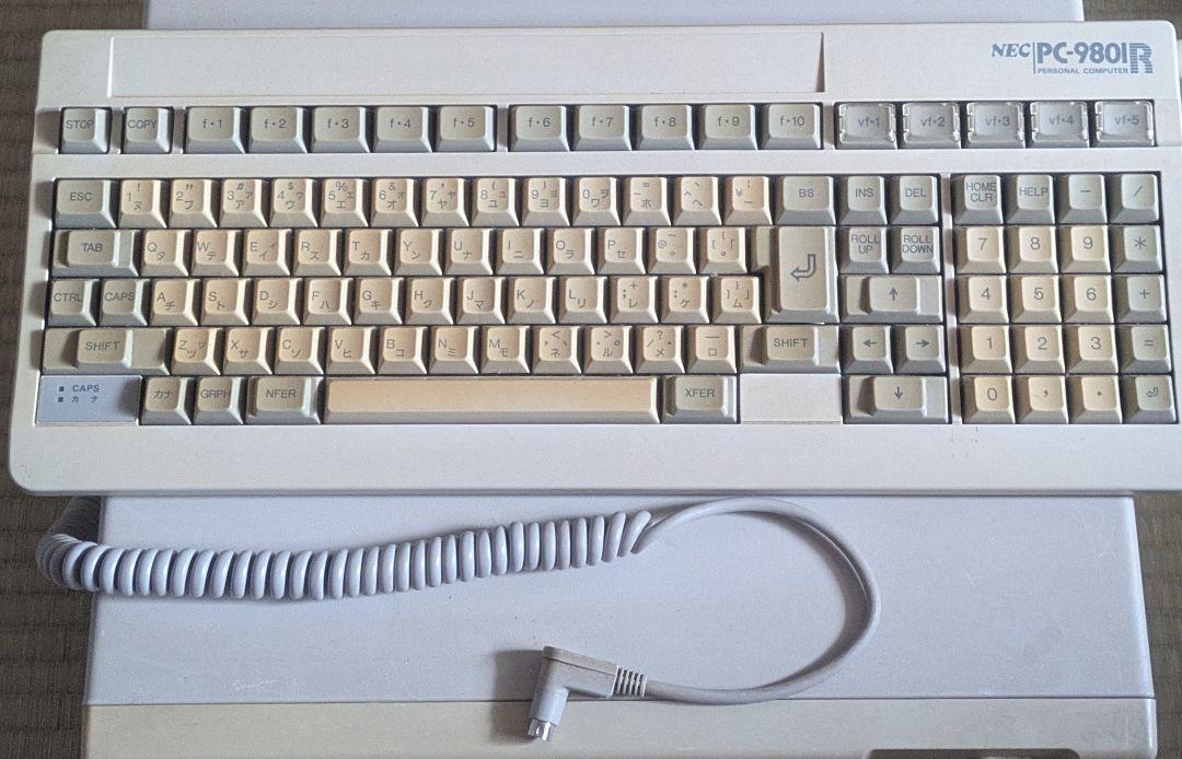 通電確認】NEC PC-9801RX本体 キーボード/外付HDD FDドライブ
