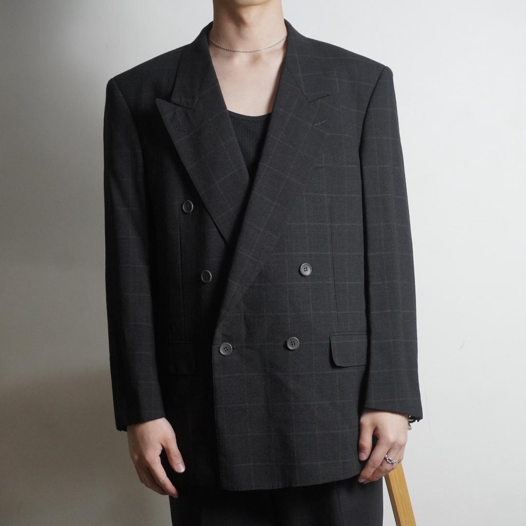 GIVENCHY ダブルテーラードジャケット チェック グレー/EW293